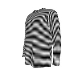 Cobain Inspired Black and White Pin Striped Long Sleeved Shirt Costume