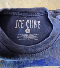 Ice Cube Blue Vintage-Style Acid Wash Rap T-Shirt Size L (42-44) Unisex