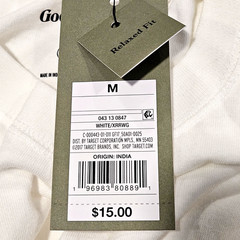 NWT Goodfellow & Co Men’s Size M White Relaxed Fit T-shirt Chest Pocket
