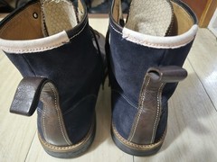 Paul Smith Navy Brown High-cut Boots Size 7 Japan