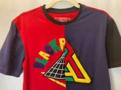 Black Pyramid Shirt Mens Small | Chris Brown Colorblock Chenille Embroidered Tee