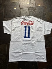 Gildan XL White Dallas 11 Coca-Cola 11 Graphic Crew Neck Short Sleeve T-Shirt