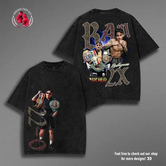 Retro BOXING Bam Rodriguez V4 Tee, Fighter Graphic T-Shirt, Perf