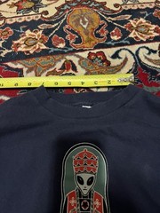 Vintage Alien Workshop Shirt Mens Large 90s Skate Believe Skateboarding Tan Gray