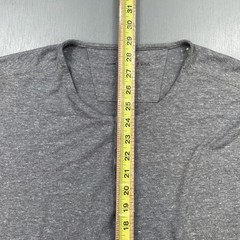 John Varvatos Shirt Mens XL Henley Tee T Short Sleeve Marled Poly Cotton Gray
