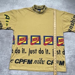 Nike CPFM Cactus Plant Flea Market Shirt Men Small Mustard Just Do It Air CI5369