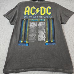 ACDC Shirt MENS Small BLACK CASUAL WHO MADE WHO CONCERT 86 TOUR ROCK MUSIC NWT