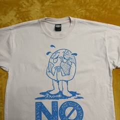 Obey No Time Earth Graphic T Shirt Mens Medium Beige Blue Streetwear Climate Tee