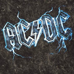 ACDC Shirt MENS LARGE BLACK BLEACH CASUAL CONCERT 77 WORLD TOUR ROCK MUSIC NWT