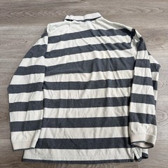 Vintage 90s Dockers Levis Prison Striped LS Shirt Mock Neck Grunge Men’s Size M