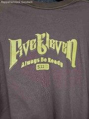 5.11 Tactical Men’s Brown Long Sleeve Always Be Ready Graphic T-Shirt Sz XL