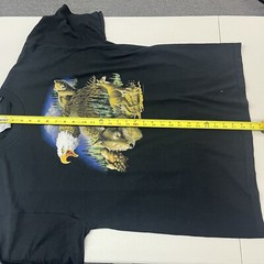 Vintage 90s Wild Side LA Eagle Wolf Deer Bear Graphic Tee Shirt XL 50/50