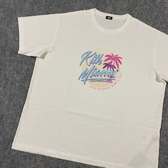Kith Miami Design District Exclusive Neon Script Tee Shirt Adult XXL White Mens