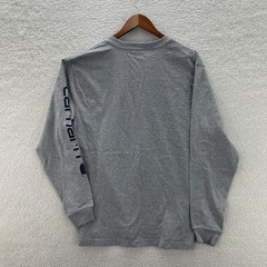 Carhartt Shirt Mens Medium Gray K231 Long Sleeve Logo Workwear Outdoor Classic
