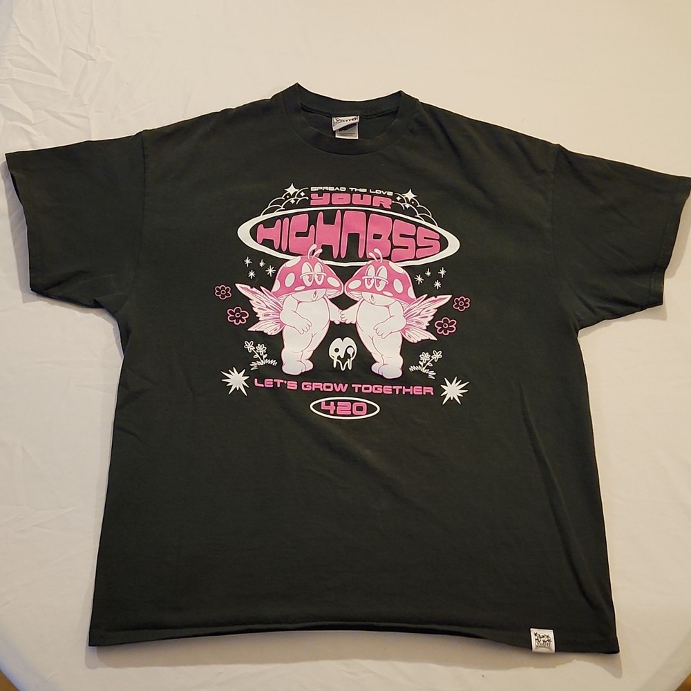 Your Highness Spread The Love Green Tee T Shirt Size XL Streetwear Vintage Style
