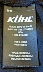 Kuhl T Shirt Men’s L Large Wildfibre Distressed Logo Split Hem Preppy Gorpcore