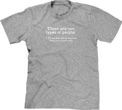 Two Kinds of People Incomplete Data Nerd Geek Joke Funny Humor Meme Mens Tee