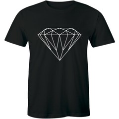 Diamond White Outline Shirt Bling Bling Men’s Premium T-shirt Gift Tee