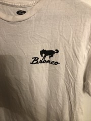 Ford Bronco “Blaze A Bronco Trail…” Size Mens Medium White Graphic Tee. Cotton