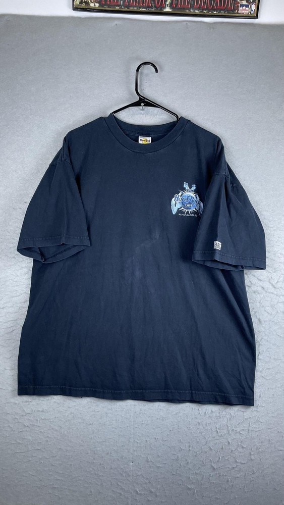 Hard Rock Cafe Shirt Mens 2XL Blue Kuala Lumpur Malaysia Graphic Tee T-Shirt