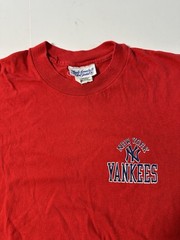 VTG Steadman Hi Cru New York Yankees Official T Shirt Red Men’s Sz Large