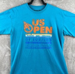 Hurley Nike 6.0 US Open Of Surfing 2011 Tee Shirt Blue Men’s Large Surf Skate