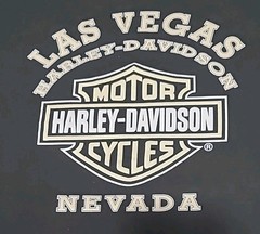 Harley Davidson Black XL T-shirt Las Vegas, Nevada on Genuine H-D Label in EUC