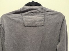 G.H. Bass & Co Mens Gray Long Sleeve Henley Shirt Size L Cotton Blend Casual