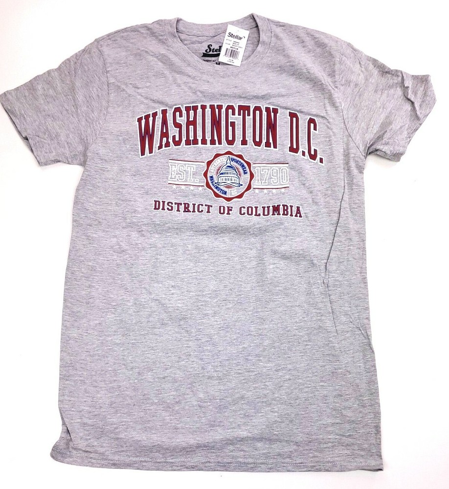 Stellar Washington DC T-shirt Size M Medium Gray District of Columbia Cotton
