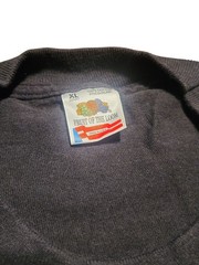 Vintage Fruit Of The Loom Canoe Sport Black XL Shirt Ann Arbor Made In USA