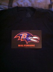 Ravens NFL Football Sound Activated Light LED Light EL T-Shirt S/L/L/XL/XXL/XXXL