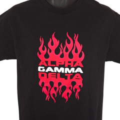 Alpha Gamma Delta T Shirt Size Medium Black Alpha Gam Womens Fraternity