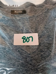 Roots Canada Mens XL Heather Blue Slub Crew Neck Preppy Heritage Casual Y2K