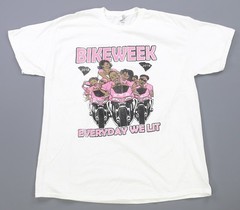Rare VTG Black Bike Week 2018 Everyday We Lit Betty Boop T Shirt 2010s White XL