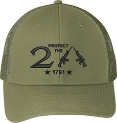 Protect The 2nd Amendment 1791 Guns Embroidered One Size Fits All Baseball Hats