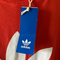 Adidas Men’s Short-Sleeved Trefoil Tee Size M Bright Orange-Red NWT