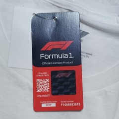 Formula 1 T-Shirt Mens Large White Brand New F1 Logo Graphic Tee Hybrid Apparel