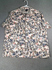 J Crew Flex Button Down Short Slv Shirts Lot of 2 Geometric & Floral Patterns XL