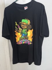 Supreme Molotov Kid Black Tee Size Large SS19 Pre Owned 100% Authentic