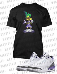 Bunny Rabbit Smoking Graphic Sneaker Tee Shirt To Match J3 Dark Iris Graphic T