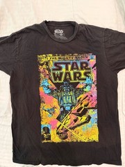 Men’s Star Wars Darth Vader Black Graphic Shirt, Size Large