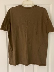 Hanes Mens ComfortSoft T-Shirt Short Sleeve Round Neck Khaki Size L 100% Cotton