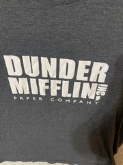 Mens The Office Dunder Mifflin T-shirt Size Large Dark Gray