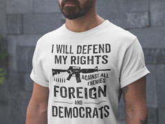 Mens Pro Gun 2nd Amendment USA Political T-Shirt Patriotic Shirts for Men