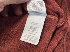 Eddie Bauer Henley Shirt Mens TL Maroon Travex 1/4 Snap