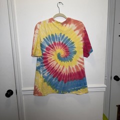 Tie Dye Spiral T-Shirt XL Multicolor Rainbow Festival Hippie Cotton Tee