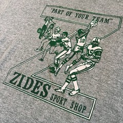 Vintage 1970s Russell Athletic Gold Label Zides Sports Ringer T-Shirt Green – L