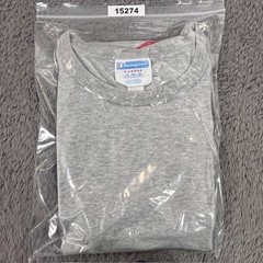 Champion Shirt Mens XL Gray Red Blue Script Logo Graphic Short Sleeve Crew Tee