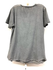 DAVID & GERENZO Sz XL Ripped & Torn Gray Foil Short Sleeve Mens T Shirt Tee