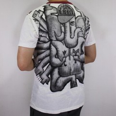 WEED Ganesha Ringer T-Shirt Men Ganesh Ganapati Hindu God Hippie Streetwear WE01